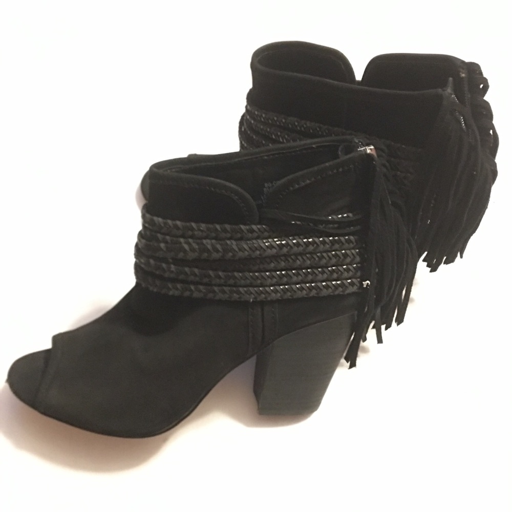 Bcbgeneration Black Suede ,Open Toe Booties - image 2